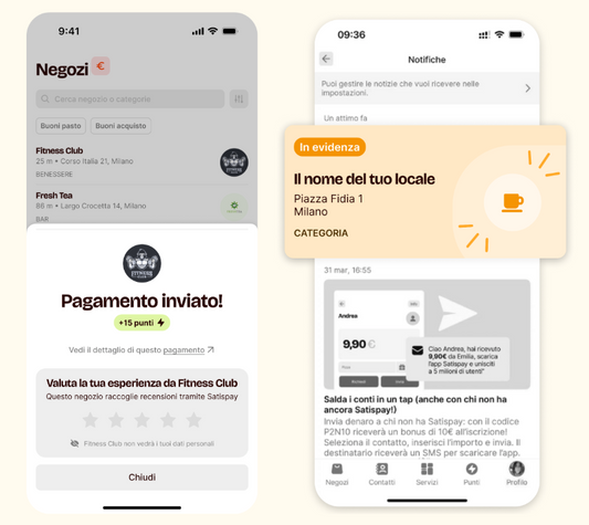 Abbonamento mensile Satispay Business Premium
